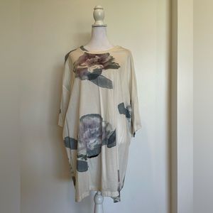 Acne Studios White Floral Oversized Shirt Size Small